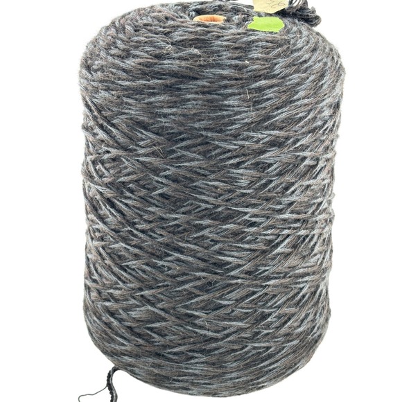 The Unbranded Brand Other - Hand Dyed Wool Yarn Cone 2554g Variegated Grey White Brown for Knitting Crochet